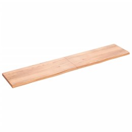 Półka, jasnobrązowa, 200x40x4 cm, lite drewno dębowe