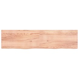 Półka, jasnobrązowa, 200x50x6 cm, lite drewno dębowe