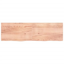 Półka, jasnobrązowa, 200x60x4 cm, lite drewno dębowe