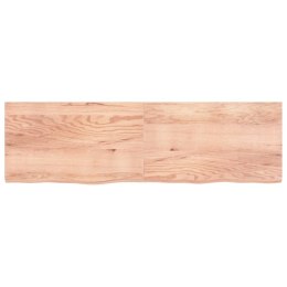 Półka jasnobrązowa, 200x60x6 cm, lite drewno dębowe