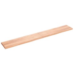 Półka, jasnobrązowa, 220x30x4 cm, lite drewno dębowe