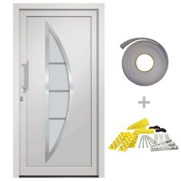 Drzwi wejściowe zewnętrzne, białe, 98 x 190 cm