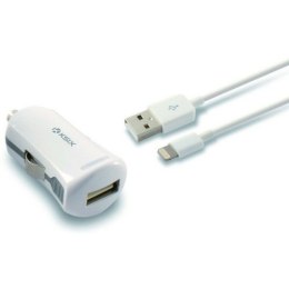 Ładowarka samochodowa + kabel świetlny MIFI KSIX Apple-compatible 2.4 A