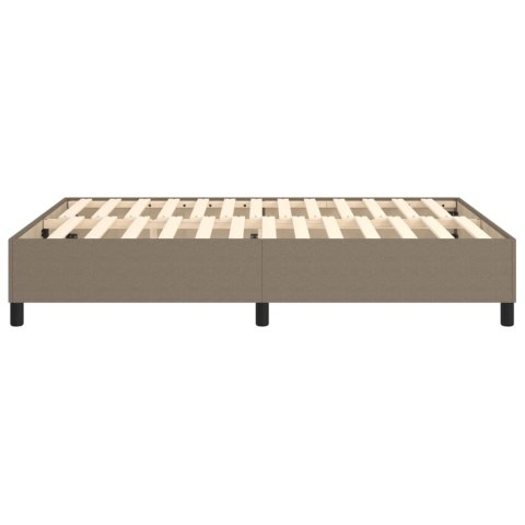 Łóżko kontynentalne, kolor taupe, obite tkaniną, 140x200 cm