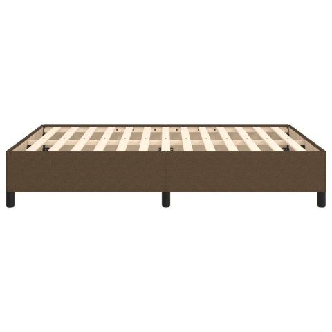 Rama łóżka, ciemnobrązowa, 140 x 200 cm, obita tkaniną