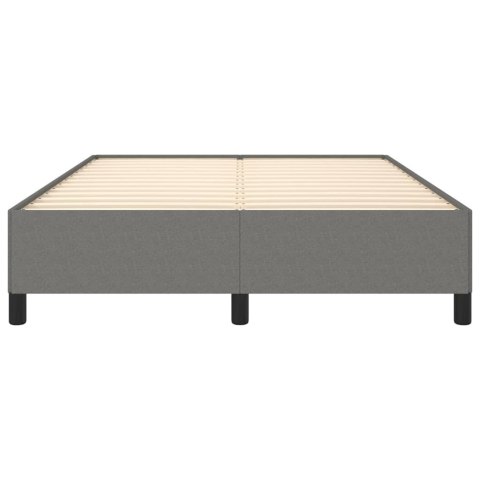 Rama łóżka, ciemnoszara, 140x200 cm, obita tkaniną