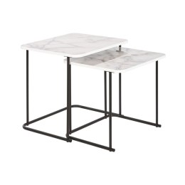 Zestaw 2 stołów DKD Home Decor Biały Czarny 51 x 43 x 49 cm