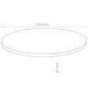 Blat stołu, okrągły, MDF, 700 x 18 mm