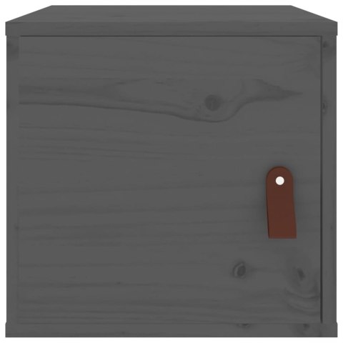 Szafki ścienne, 2 szt., szara, 31,5x30x30 cm, drewno sosnowe