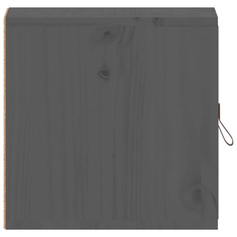 Szafki ścienne, 2 szt., szara, 31,5x30x30 cm, drewno sosnowe