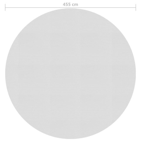 Pływająca folia solarna z PE, 455 cm, szara
