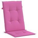 Poduszki na krzesła ogrodowe, 4 szt., różowe, tkanina