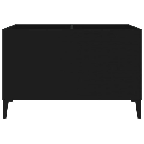 Szafka na płyty, czarna, 74,5x38x48 cm, materiał drewnopochodny