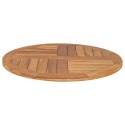 Blat stołu, lite drewno tekowe, okrągły, 2,5 cm, 70 cm