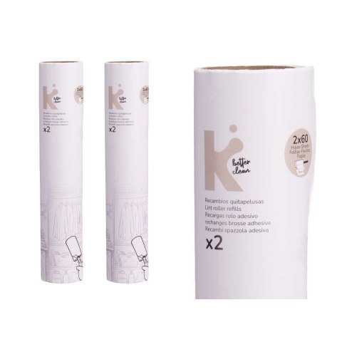 Rolka do Ubrań Biały 24 x 19 cm 14 x 31 x 4,5 cm Część Zapasowa (12 Sztuk)