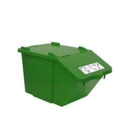 Pojemnik do sortowania odpadów piętrowy - zielony 45L