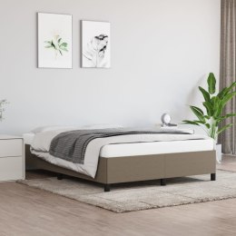 Rama łóżka, kolor taupe, 140x190 cm, obita tkaniną