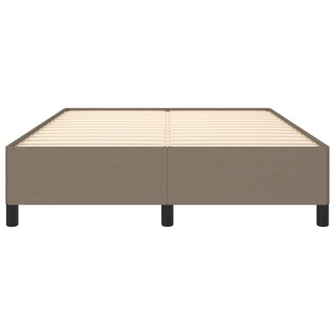 Rama łóżka, kolor taupe, 140x190 cm, obita tkaniną