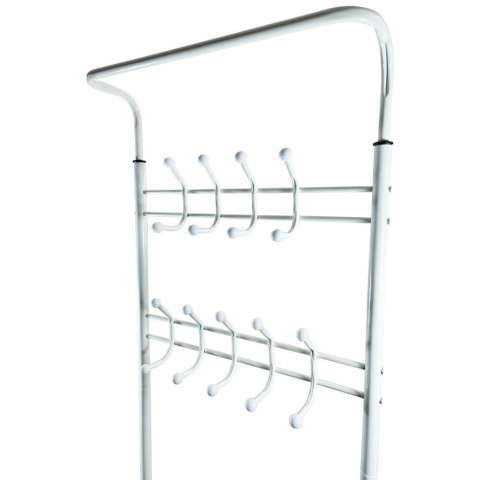 Czarny stojący wieszak Stojak Na Ubrania Kurtki 3 szafki na buty Do Domu Biura