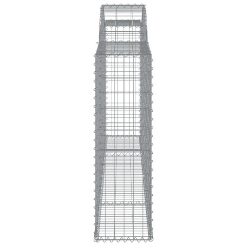 Kosze gabionowe, 17 szt, 300x30x100/120cm, galwanizowane żelazo