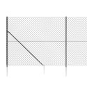 Ogrodzenie z siatki, z kotwami, antracytowe, 2,2x10 m