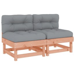 Siedziska środkowe z poduszkami, 2 szt., lite drewno daglezjowe