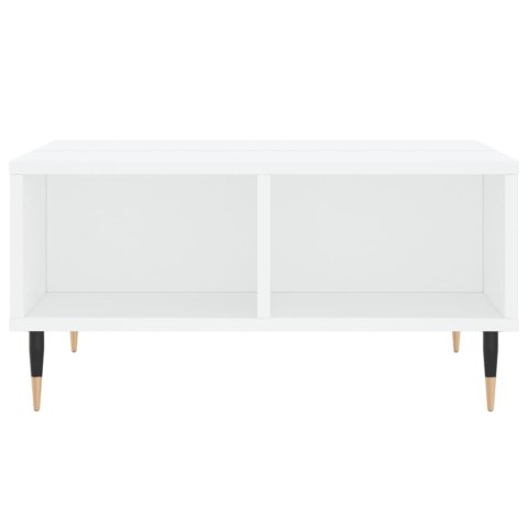 Stolik kawowy, biały, 60x60x30 cm, materiał drewnopochodny