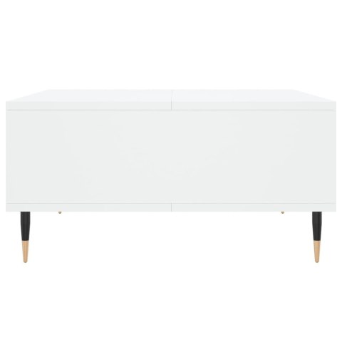 Stolik kawowy, biały, 60x60x30 cm, materiał drewnopochodny