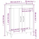 Szafka, brązowy dąb, 69,5x34x90 cm, materiał drewnopochodny