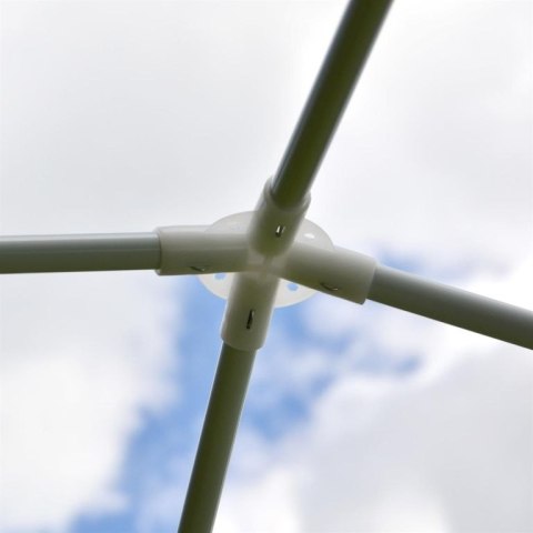 Namiot imprezowy 3×3 m - biały PE, 2 ścianki z oknami