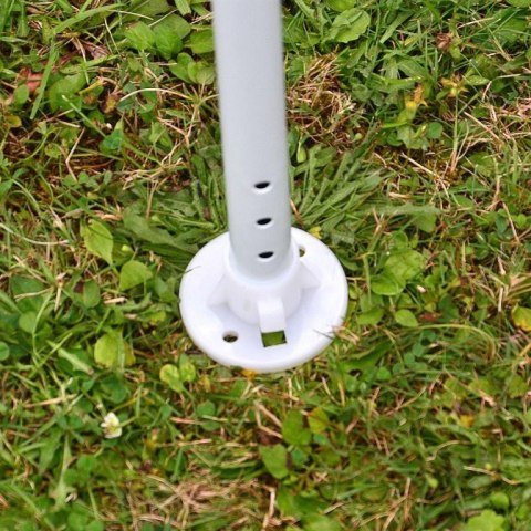 Namiot imprezowy 3×3 m - biały PE, 2 ścianki z oknami