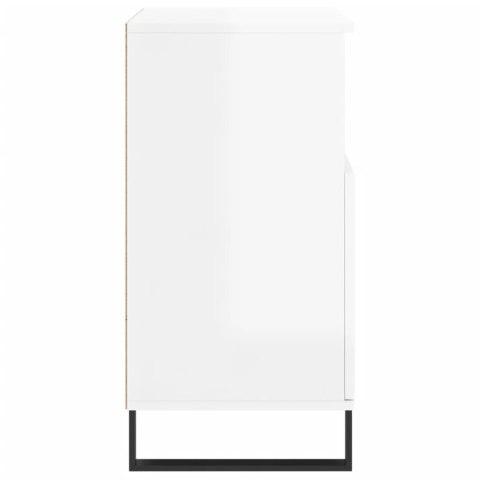 Komoda, biała z połyskiem, 60x35x70 cm, materiał drewnopochodny