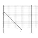 Ogrodzenie z siatki drucianej, antracytowe, 1,8x25 m