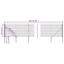 Ogrodzenie z siatki, z kotwami, zielone, 1,1x25 m