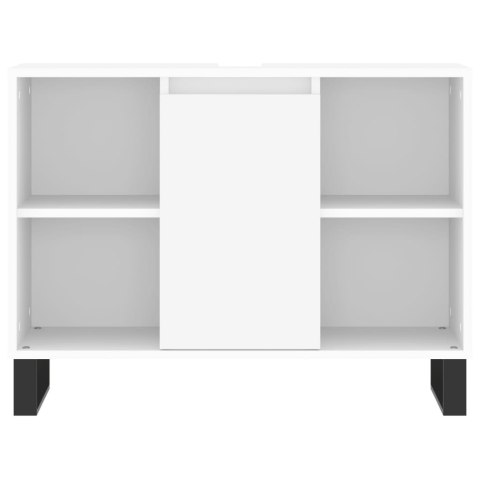 Szafka łazienkowa, biała 80x33x60 cm, materiał drewnopochodny