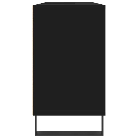 Szafka łazienkowa, czarna, 80x33x60 cm, materiał drewnopochodny