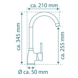 SCHÜTTE Bateria kuchenna MANETTI z mieszaczem, chromowa