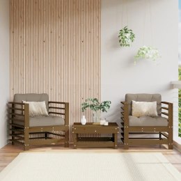 Fotele ogrodowe z poduszkami, 2 szt., miodowe, drewno sosnowe