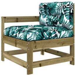 Fotel ogrodowy z poduszkami, impregnowane drewno sosnowe