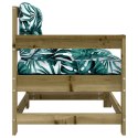 Fotel ogrodowy z poduszkami, impregnowane drewno sosnowe