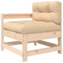 Fotel ogrodowy z poduszkami, lite drewno sosnowe