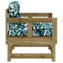 Fotele ogrodowe z poduszkami, 2 szt., impregnowana sosna