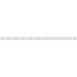 Ogrodzenie z siatki, ze stopami słupków, antracytowe, 1,1x25 m