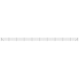 Ogrodzenie z siatki, ze stopami słupków, antracytowe, 1,1x25 m