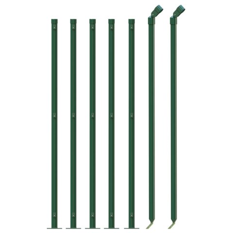 Ogrodzenie z siatki, ze stopami słupków, zielone, 1,1x10 m Ogrodzenie z siatki, ze stopami słupków, zielone, 1,1x10 m