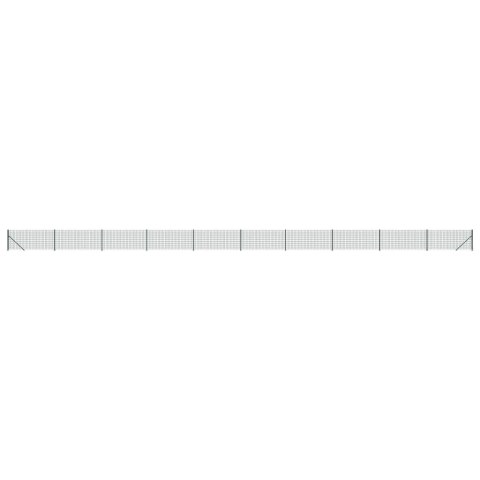 Ogrodzenie z siatki, ze stopami słupków, zielone, 1x25 m Ogrodzenie z siatki, ze stopami słupków, zielone, 1x25 m
