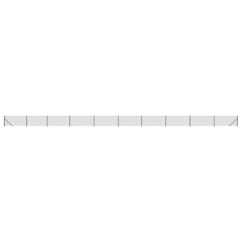 Ogrodzenie z siatki, ze stopami słupków, zielone, 1x25 m Ogrodzenie z siatki, ze stopami słupków, zielone, 1x25 m