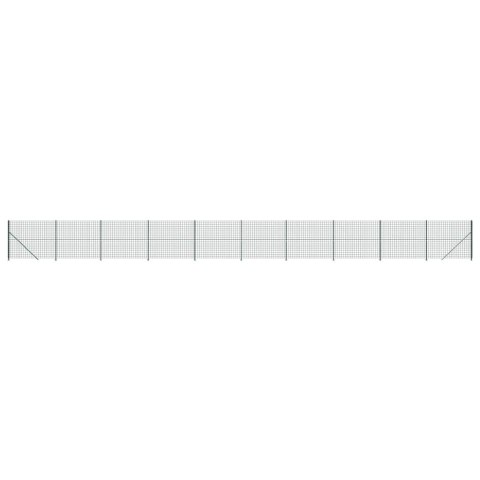 Ogrodzenie z siatki, ze stopami słupków, zielone, 1,4x25 m Ogrodzenie z siatki, ze stopami słupków, zielone, 1,4x25 m