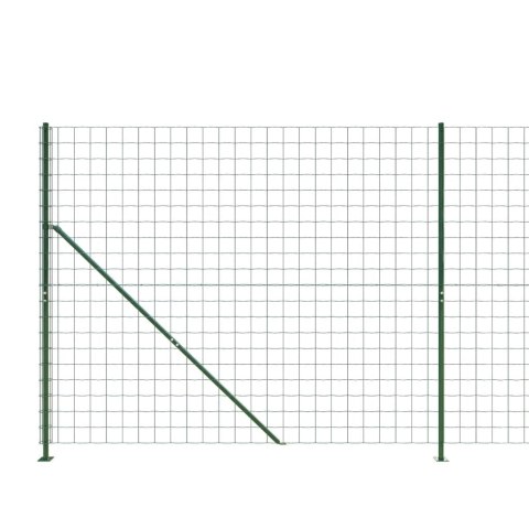 Ogrodzenie z siatki, ze stopami słupków, zielone, 1,4x25 m Ogrodzenie z siatki, ze stopami słupków, zielone, 1,4x25 m