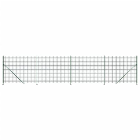 Ogrodzenie z siatki, ze stopami słupków, zielone, 1,8x10 m Ogrodzenie z siatki, ze stopami słupków, zielone, 1,8x10 m